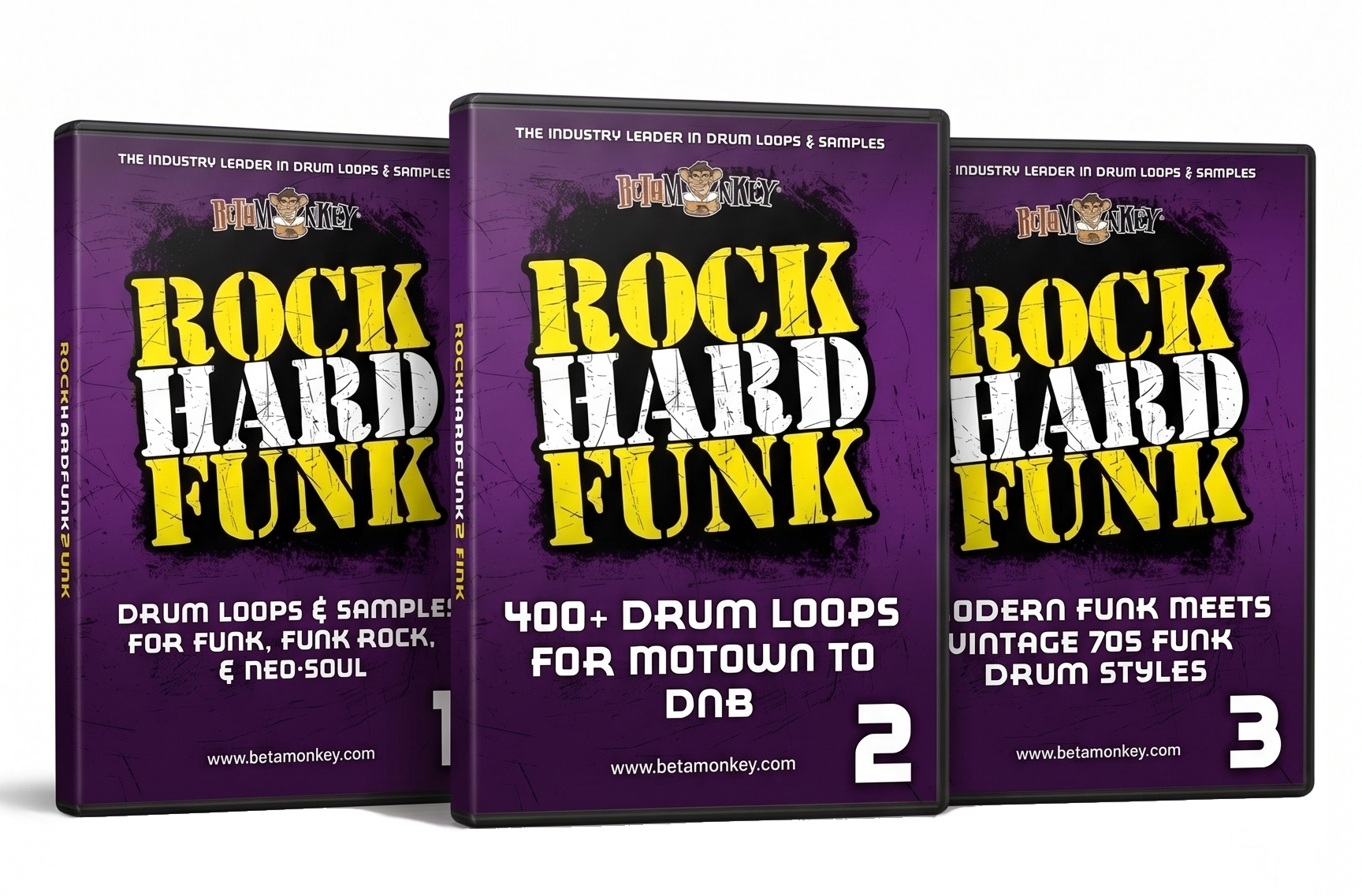 Beta Monkey Funk Drum Loops Bundle - Includes Rock Hard Rock Funk 1, 2, and 3