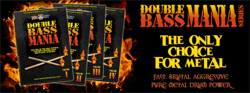 Double Bass Mania Metal Drum Loops and Samples Series