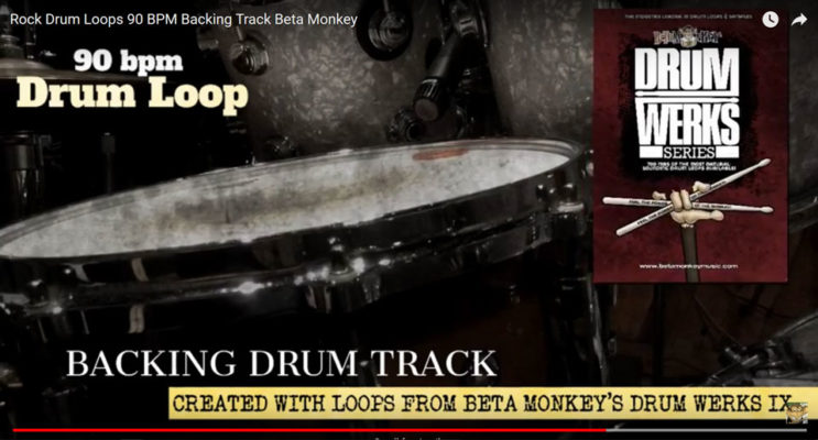 Backing Drum Track @ 90 bpm for rock