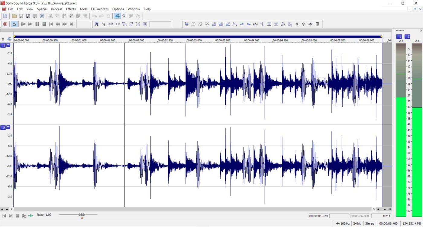 Sometimes You Need a Reminder 1 Audio waveforms of drums
