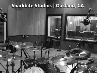 Drum recording at Sharkbite Studios in Oakland, CA