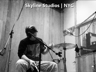 Drum recording at Skyline Studios in New York City, NY.